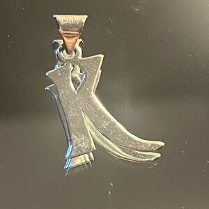 Letter K Sterling silver pendant .925
